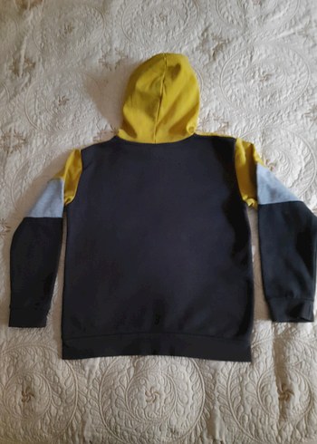 Erkek Çocuk Kapüşonlu Sarı Gri Siyah Sweatshirt - Görsel 3