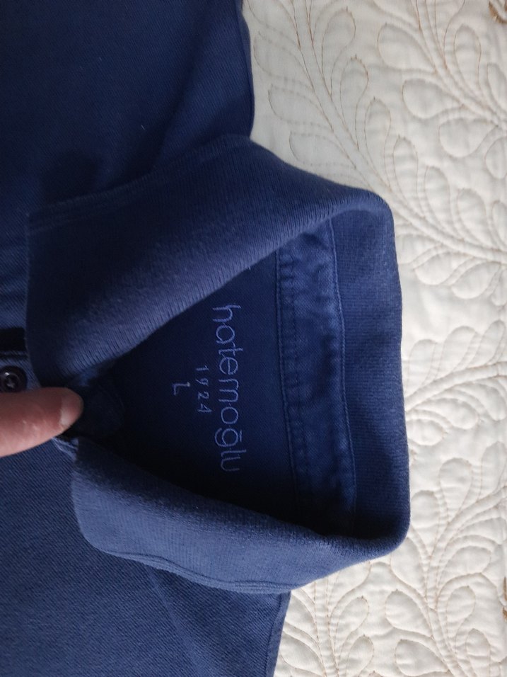 HATEMOGLU Lacivert Erkek Kısa Kollu Polo T-Shirt (L)/İyi durumda - Görsel 3