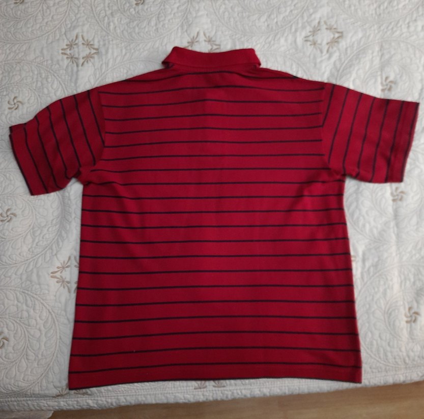 CUBE Kırmızı Çizgili Erkek Polo Tişört (XL) - Görsel 4