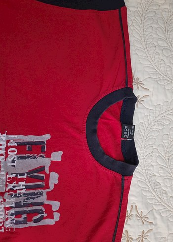 QULVER Kırmızı Lavivert K.K Erkek T-Shirt (XL) - Görsel 3