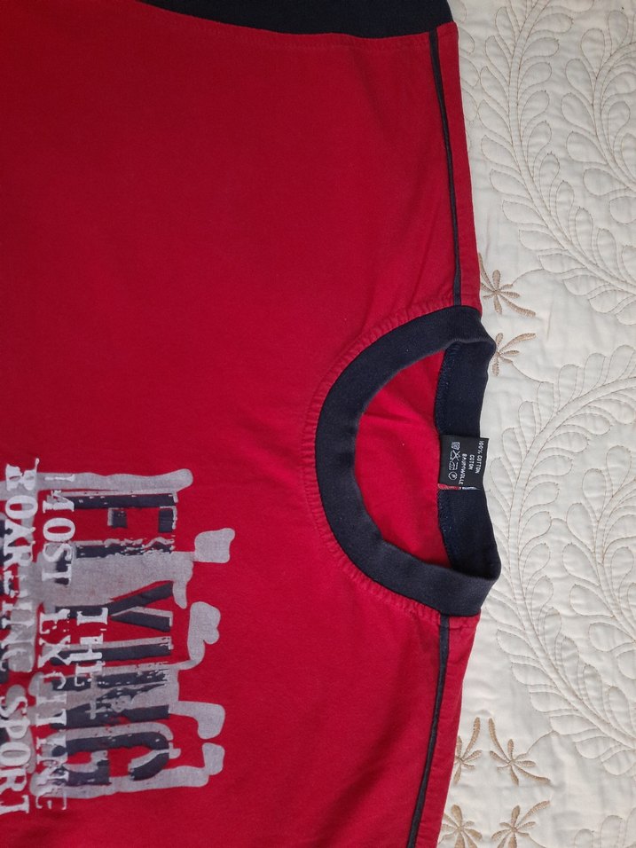 QULVER Kırmızı Lavivert K.K Erkek T-Shirt (XL) - Görsel 3