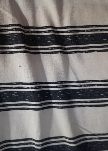 DeFacto Lacivert-Beyaz Çizgili K.K Tişört (3XL) - Görsel 8