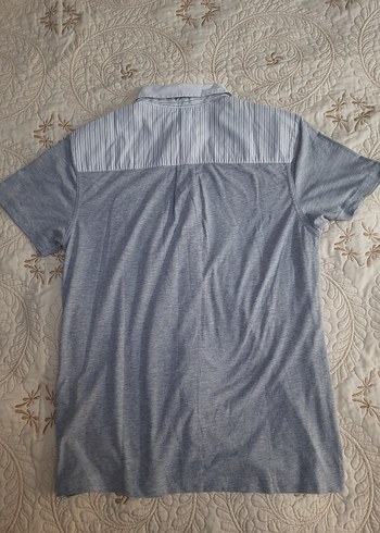 LTB Gri K.K Düğmeli Erkek GÖMLEK/T-SHIRT(L) - Görsel 5