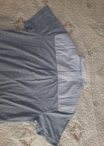 LTB Gri K.K Düğmeli Erkek GÖMLEK/T-SHIRT(L) - Görsel 6