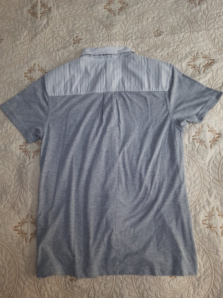 LTB Gri K.K Düğmeli Erkek GÖMLEK/T-SHIRT(L) - Görsel 5