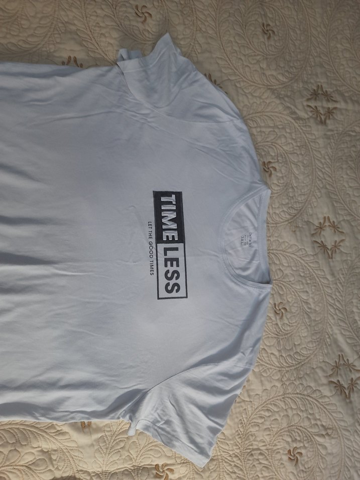 DeFacto TIMELESS Beyaz Erkek Tişört (3XL) - Görsel 4