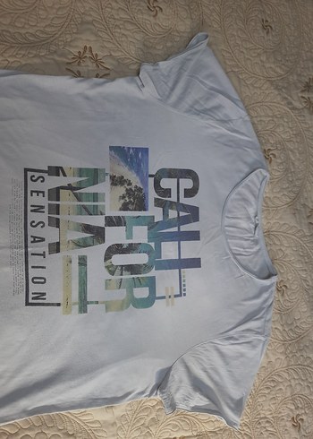LCW CALIFORNIA SENSATION Baskili Beyaz T-Shirt (2XL) - Görsel 3