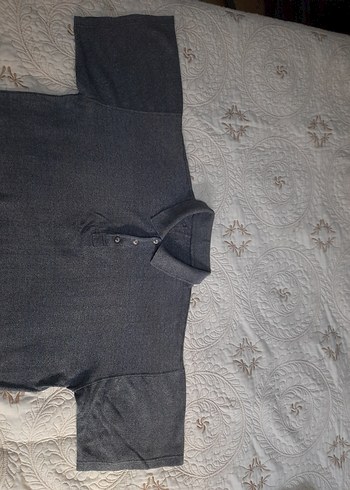 NO NAME Gri Kısa Kollu Erkek Polo Tişört(2XL/3XL) - Görsel 3