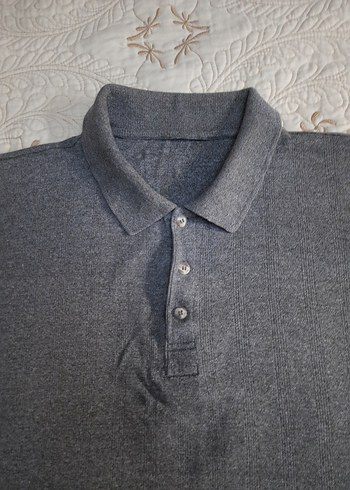 NO NAME Gri Kısa Kollu Erkek Polo Tişört(2XL/3XL) - Görsel 2