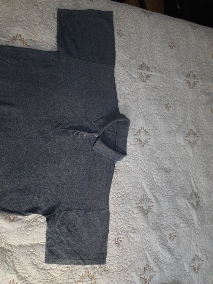 NO NAME Gri Kısa Kollu Erkek Polo Tişört(2XL/3XL) - Görsel 5