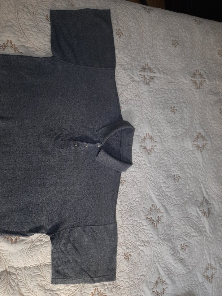 NO NAME Gri Kısa Kollu Erkek Polo Tişört(2XL/3XL) - Görsel 3