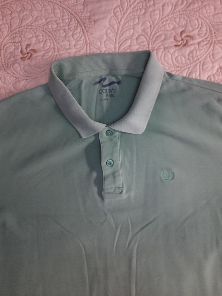 COLIN'S Yeşil Düğmeli Kısa Kollu Polo T-Shirt (XXL) - Görsel 2