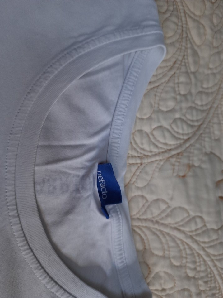 DeFacto NBA Beyaz Baskılı Keten Erkek Tişört (3XL) - Görsel 5