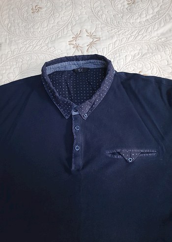 F&F Lacivert Düğmeli Yakali Erkek Polo Tişört (XXL) - Görsel 3
