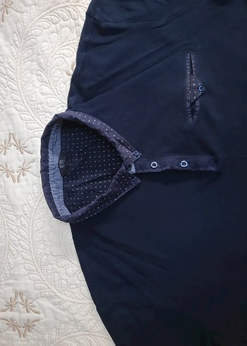 F&F Lacivert Düğmeli Yakali Erkek Polo Tişört (XXL) - Görsel 2