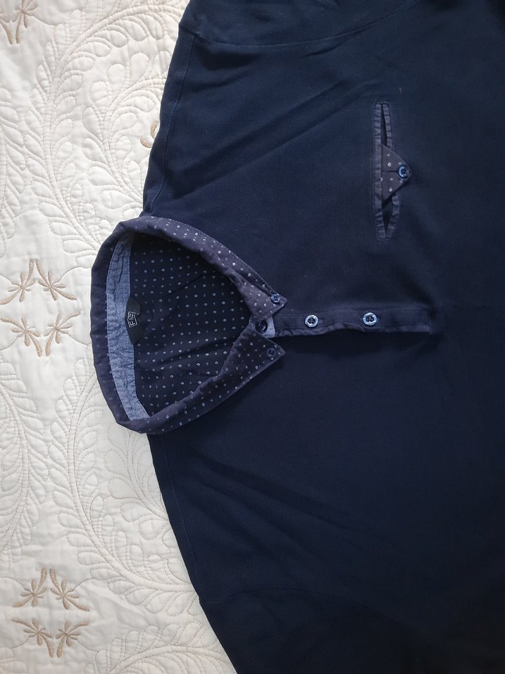 F&F Lacivert Düğmeli Yakali Erkek Polo Tişört (XXL) - Görsel 2