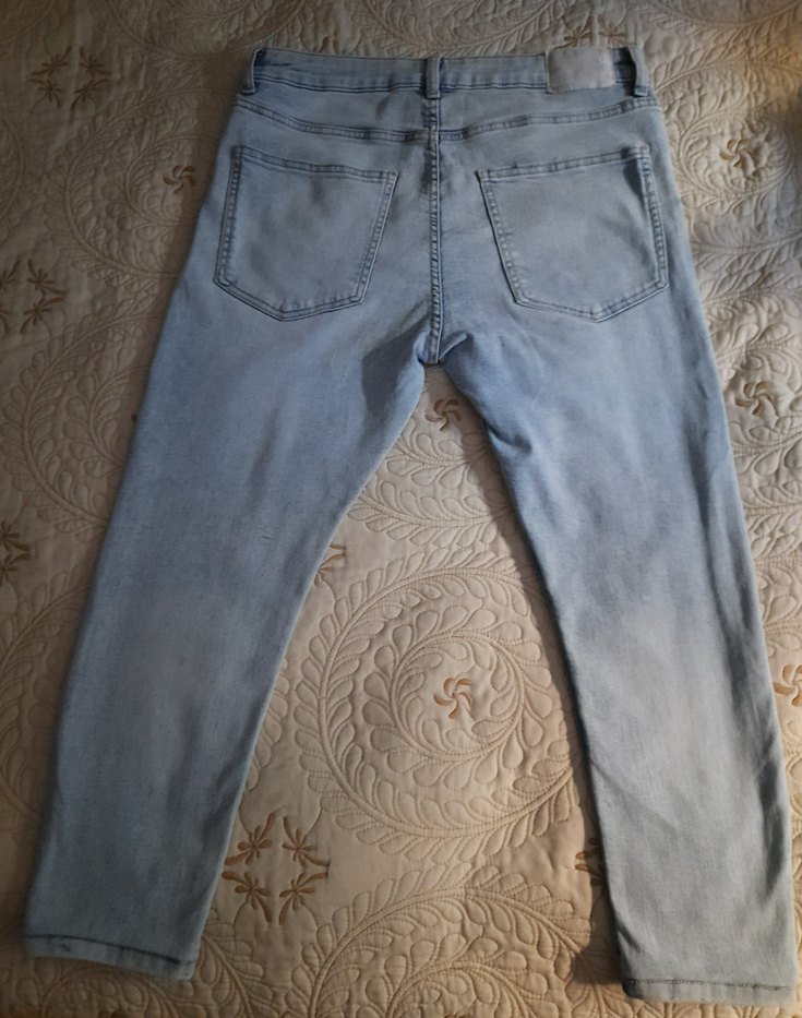 BERSHKA Kadın Açık Mavi Slim Fit Denim Jean (42) — görsel 12/16
