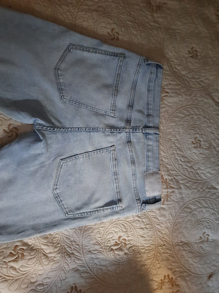 BERSHKA Kadın Açık Mavi Slim Fit Denim Jean (42) — görsel 14/16