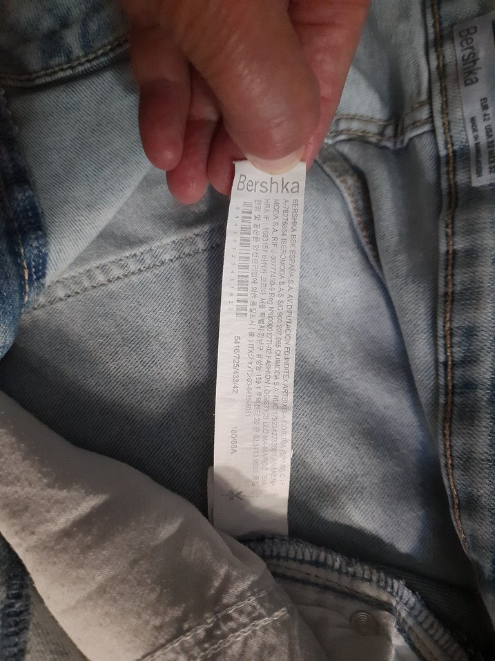 BERSHKA Kadın Açık Mavi Slim Fit Denim Jean (42) — görsel 8/16
