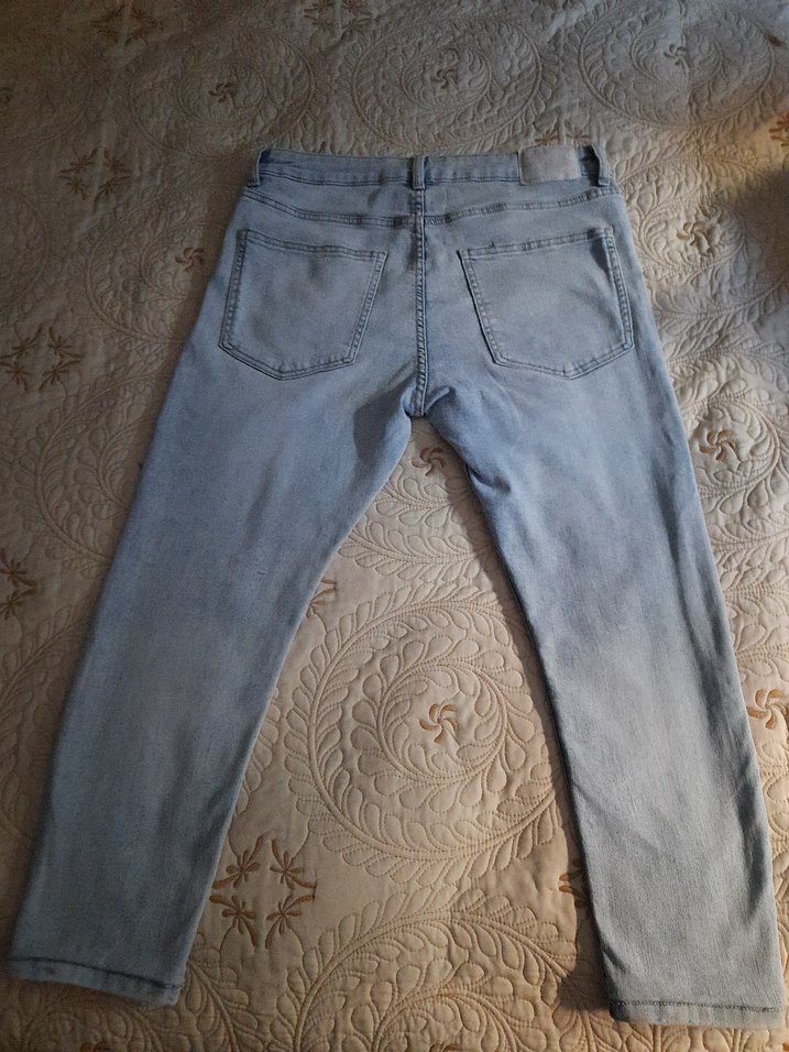 BERSHKA Kadın Açık Mavi Slim Fit Denim Jean (42) — görsel 13/16