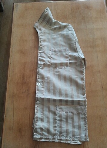 NOSTALJİK BEJ ERKEK PİJAMA TAKIMI (XL) - Görsel 3