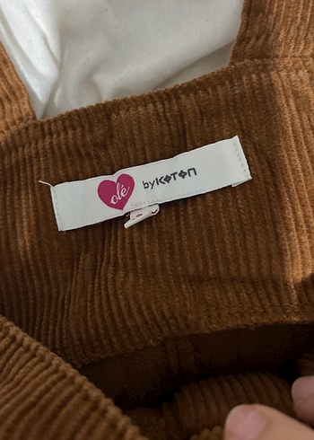 Düğmeli Kahverengi Kadın Süet Kısa Tulum - Görsel 2