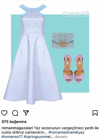 Mavi-Pembe Halter Yaka Midi Abiye Elbise
