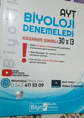 AYT Biyoloji Deneme