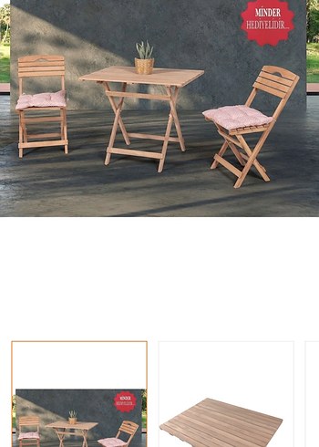Ahşap bahçe balkon mobilyası