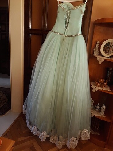 Su yeşili nişan kına elbisesi - Görsel 2