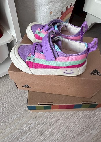 Kız Çocuk Mor Bağcıklı ve Cırt Cırtlı Spor Ayakkabı - Görsel 4