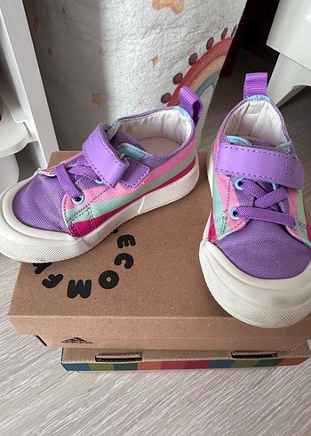 Kız Çocuk Mor Bağcıklı ve Cırt Cırtlı Spor Ayakkabı - Görsel 2