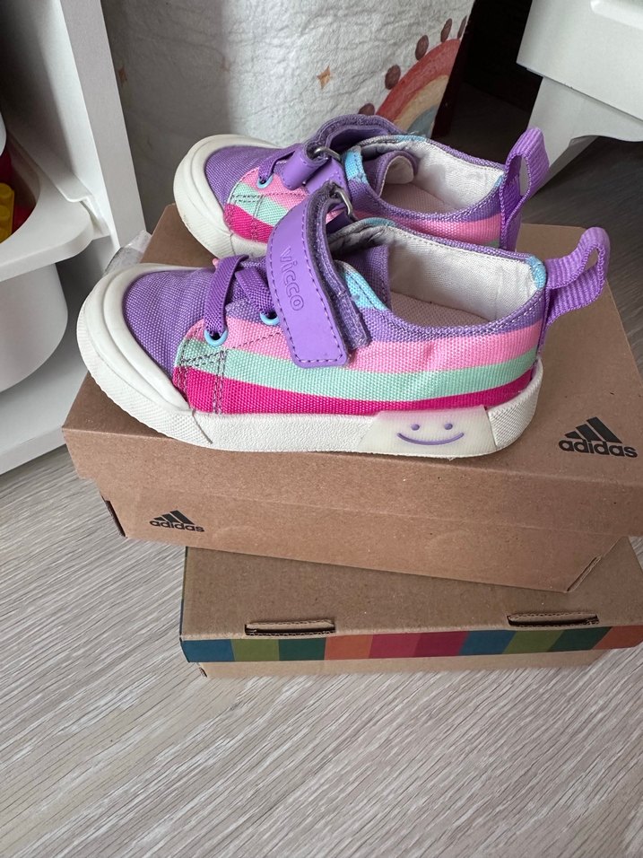 Kız Çocuk Mor Bağcıklı ve Cırt Cırtlı Spor Ayakkabı - Görsel 4