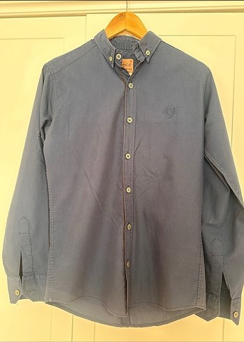 Erkek Lacivert Denim Gömlek - Görsel 3