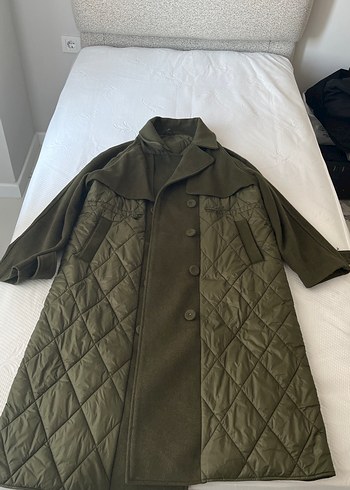 Pierre Cardin Kaban Dugmeli Uzun Khaki Hamile Kabani