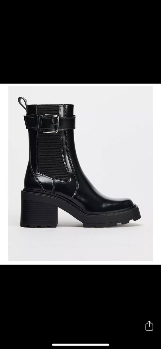 Zara Siyah Tokalı Kadın Bot - Görsel 2