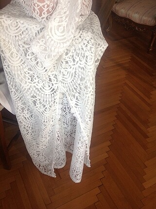 xs Beden beyaz Renk H&m dantelli plaj elbisesi