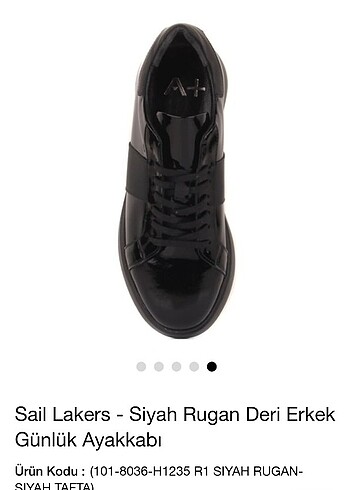 Sail Lakers - Siyah Rugan Deri Bağcıklı