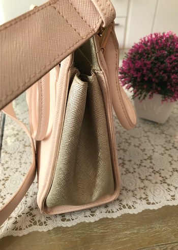 H&M Bej Deri Kadın Çanta