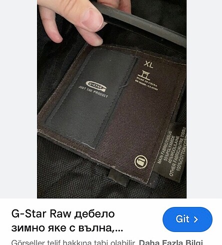 m Beden Yünlü G-star mont