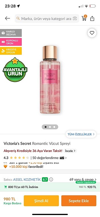 Beden Victoria secret romantic