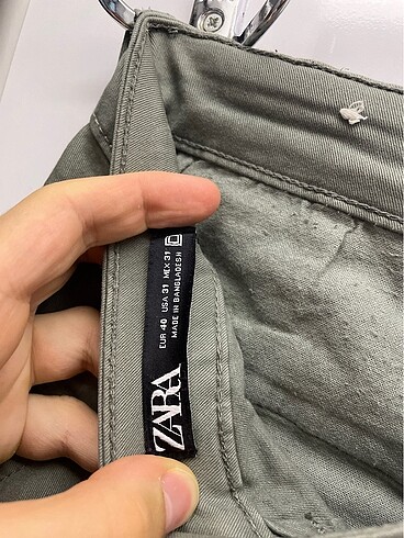 40 Beden haki Renk Zara erkek oversize kargo pantalon