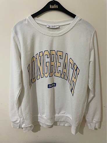 Beyaz sweatshirt