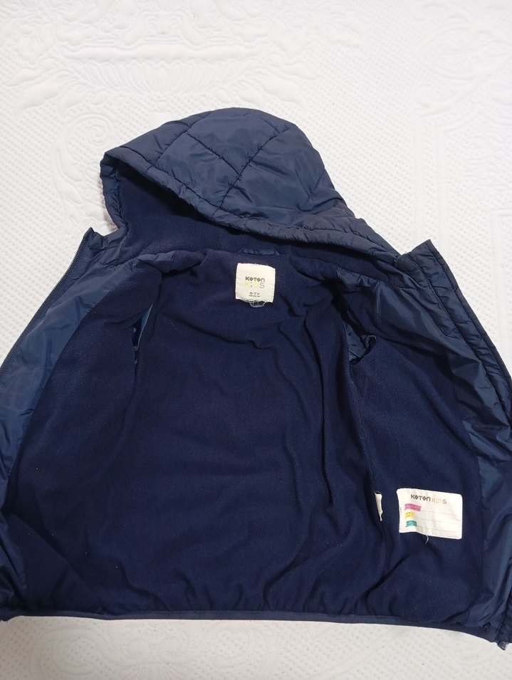 Erkek Çocuk Kapüşonlu Renkli Mont - Görsel 2