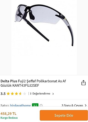 Delta koruyucu gözlük - bisiklet gözlüğü 
