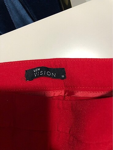 s Beden kırmızı Renk LCW kırmızı kumaş pantolon