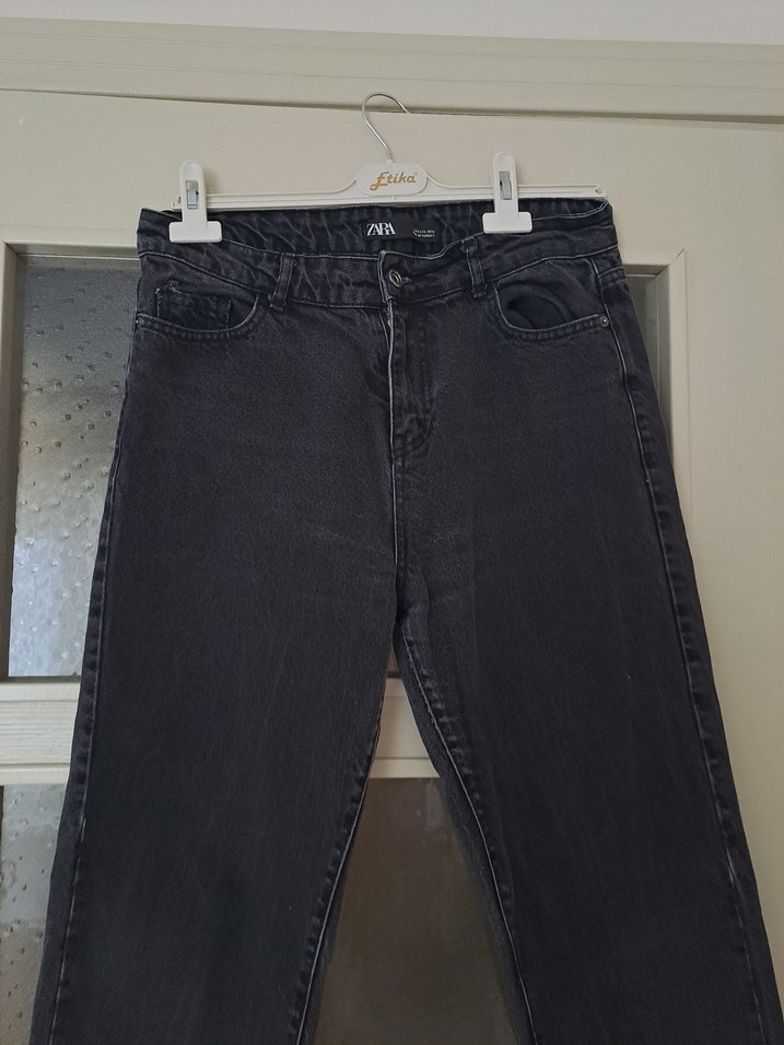 Gri Normal Boy Kadın Denim Pantolon - Görsel 2