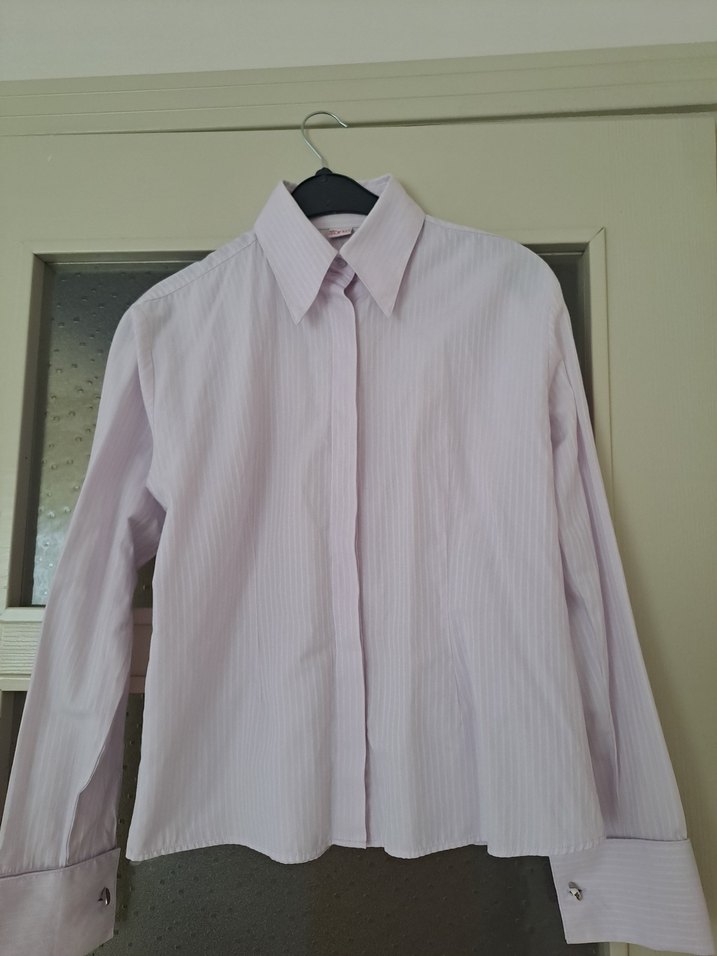 Lila Uzun Kollu Kadın Gömlek - Görsel 3