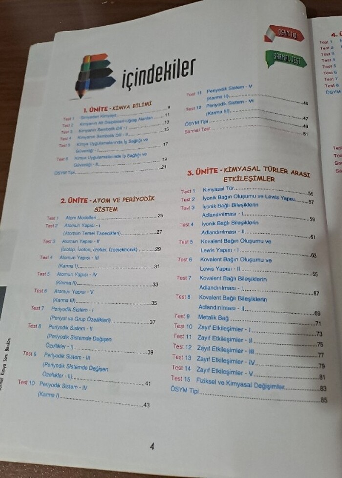 Sarmal yayınları kimya soru bankası - Görsel 3