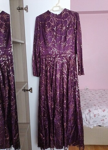 44 Beden mor Renk Mor abiye 